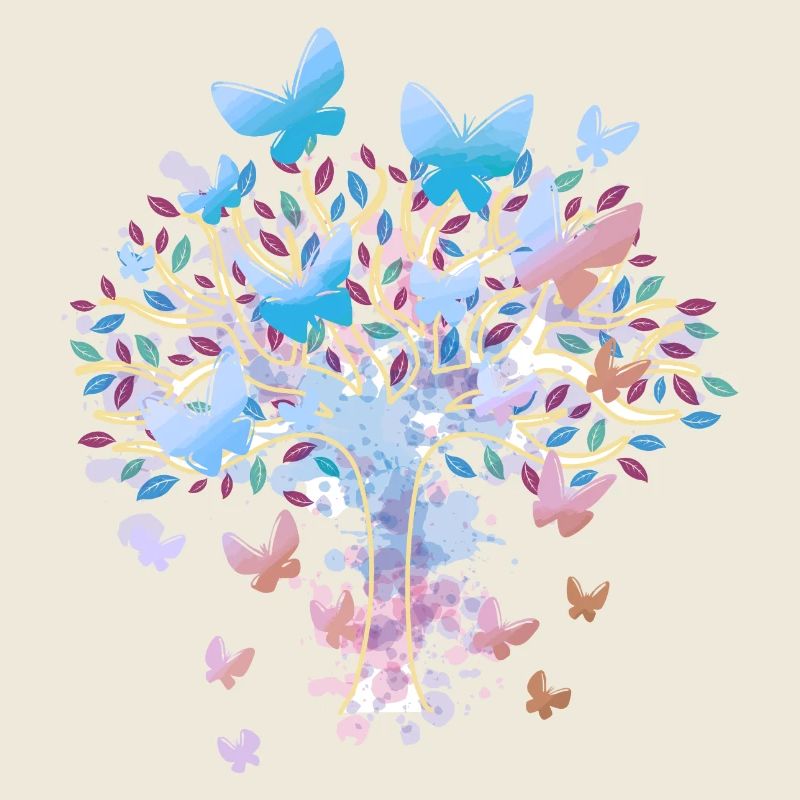 Tree Trees Nature Butterflies Spring