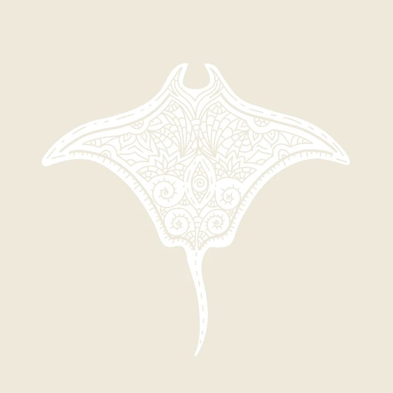 Hypnotisierende Rochen-Line-Art