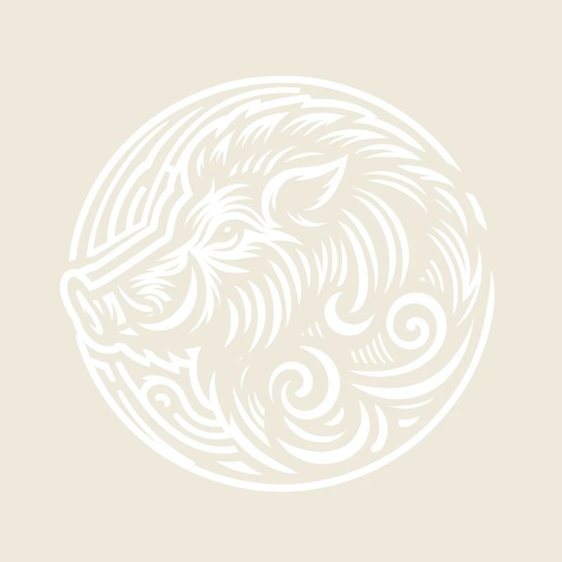 Stammes-Wildschweinkopf