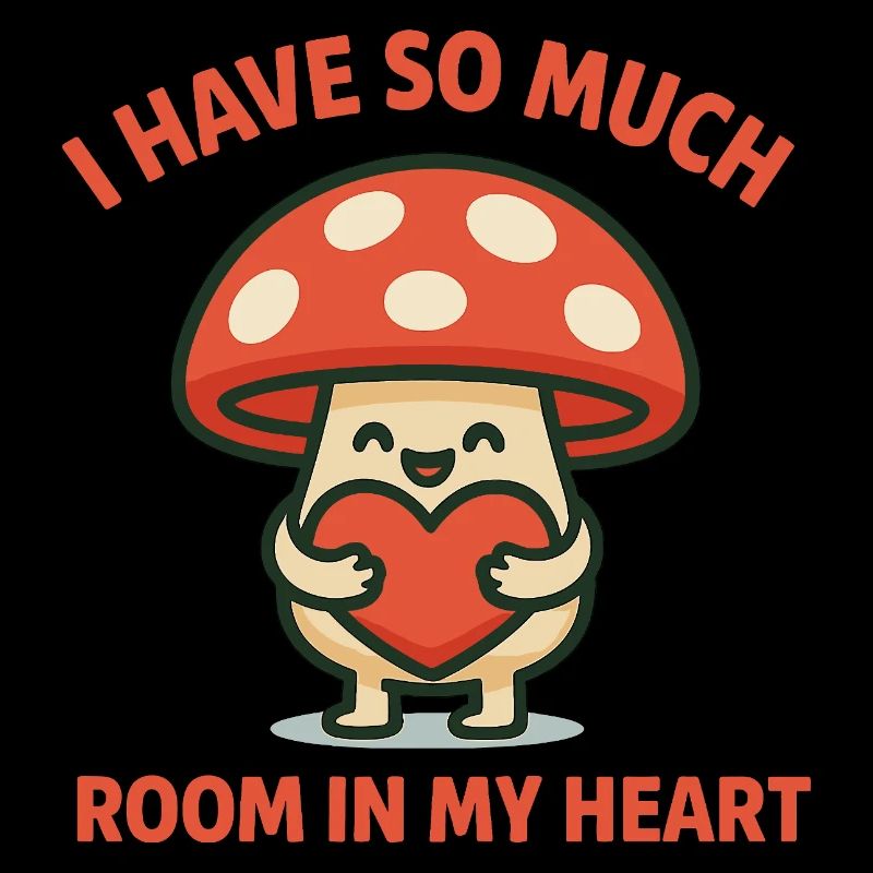 Tellement de place dans mon cœur Mignon champignon Jeu de mots