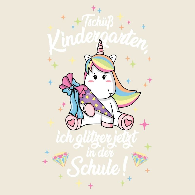Tschüss Kindergarten Einhorn Einschulung