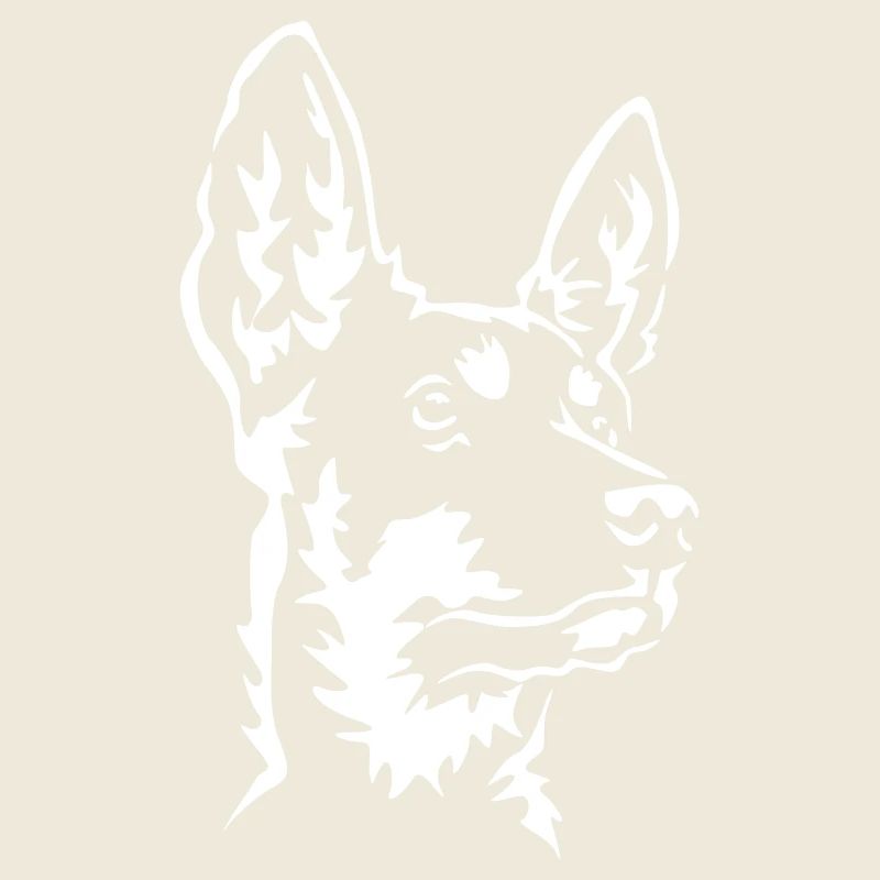 Australian Kelpie head "Black Edition"