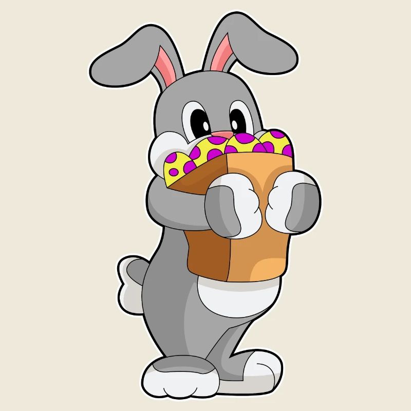 Bunny Easter Easter Egg Shopping