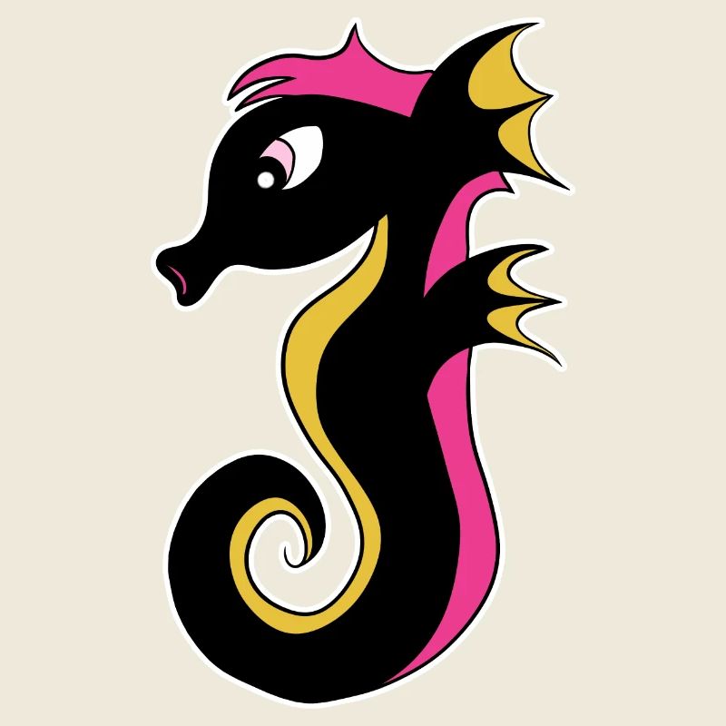Hippocampe néon en fleurs