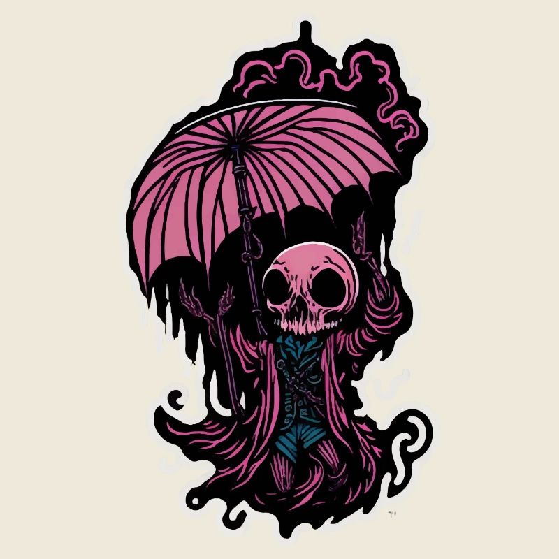 Geister Hexe Skelett