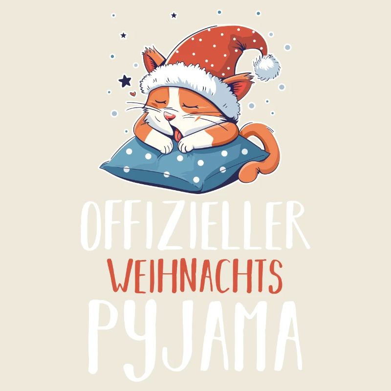 Offizielles Weihnachts Schlafshirt Katzen