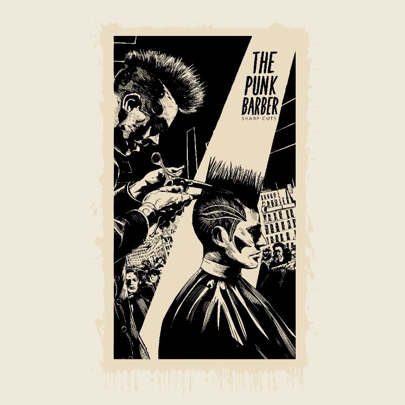 Punk barber sharp cuts