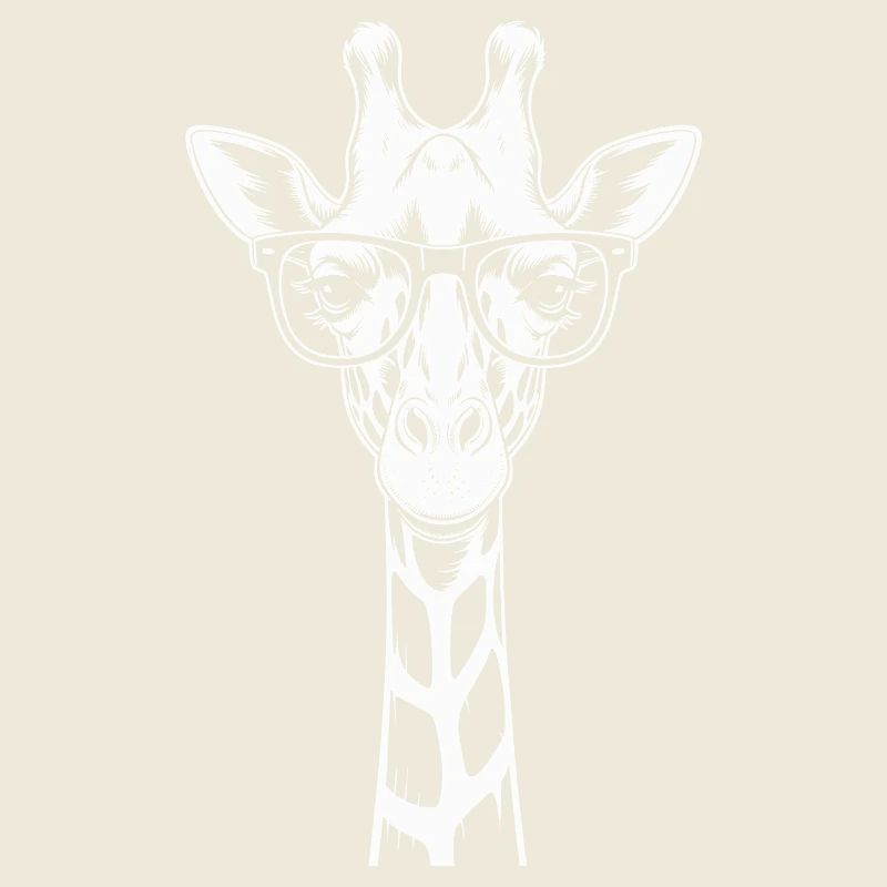 Humorvolle Giraffe mit Brille