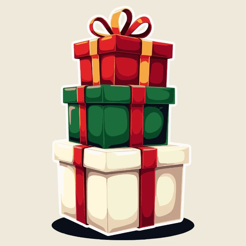 Illustration gestapelter Geschenkboxen