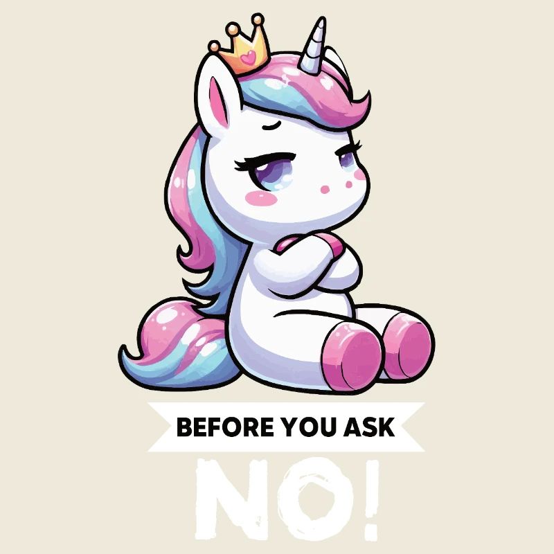 Before You Ask No Einhorn Einhörner Einhornfan 