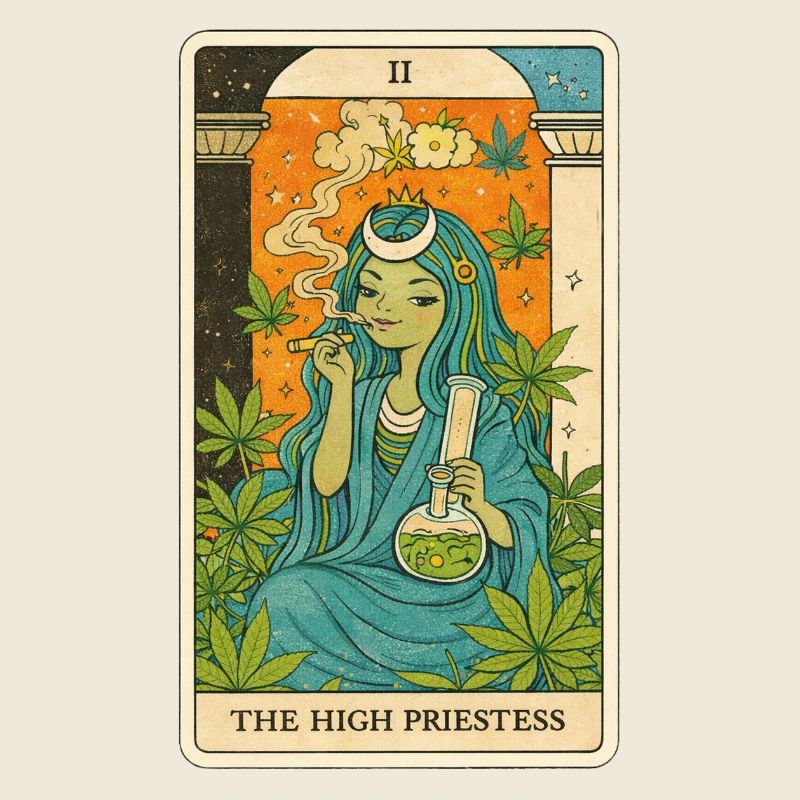 High Priestess Cannabis Tarot
