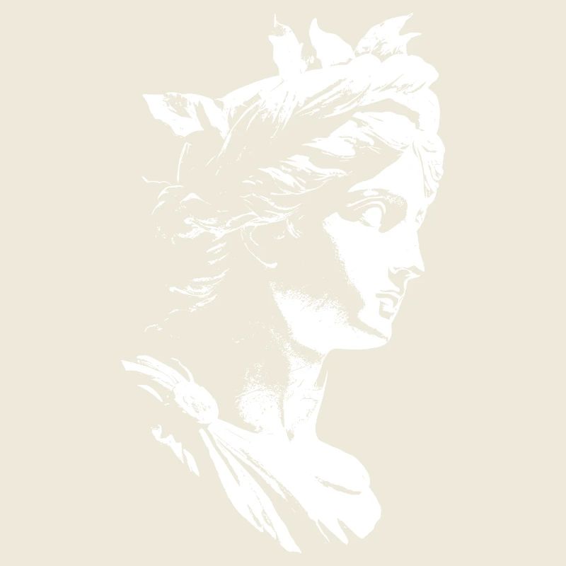 Déesse grecque antique – Art en noir et blanc