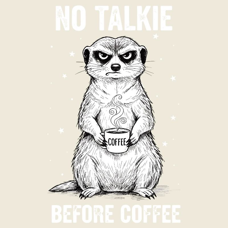 Kein Gespräch Vor Kaffee Liebhaber Erdmännchen