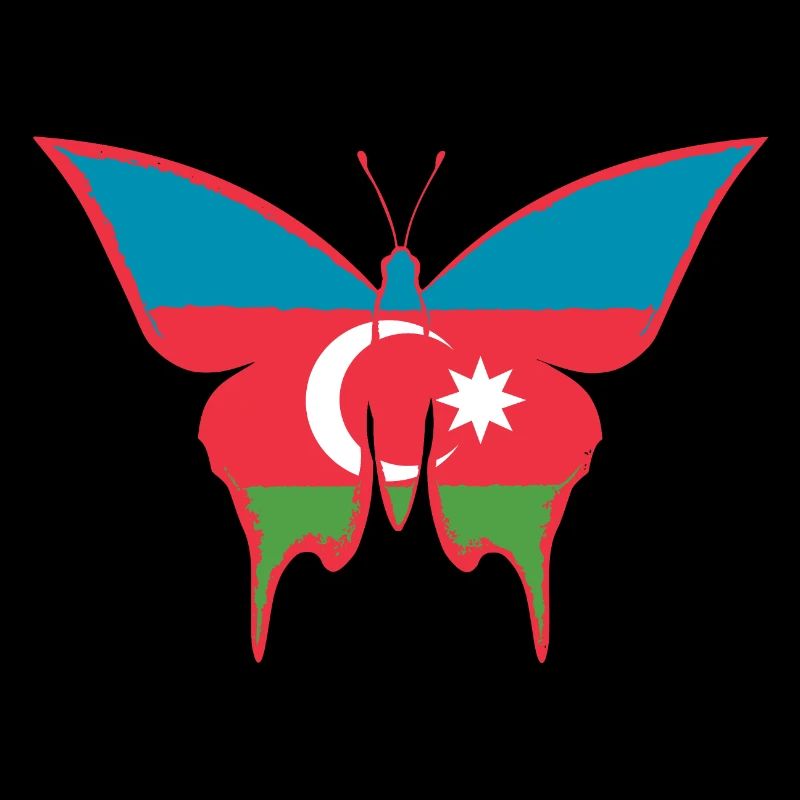 Drapeau de l’Azerbaïdjan papillon