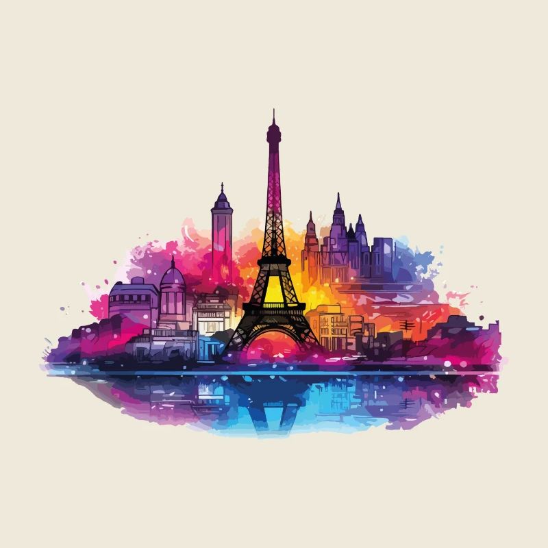 Paris Eiffelturm Frankreich Stadt Skyline Kunst