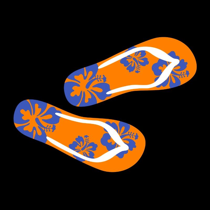 Latschen Hawai Flip Flops Urlaub Sommer Blume Fun