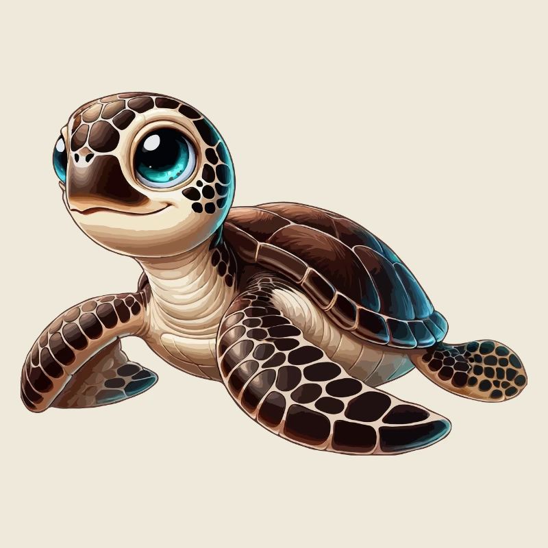 Jeune tortue imbriquée