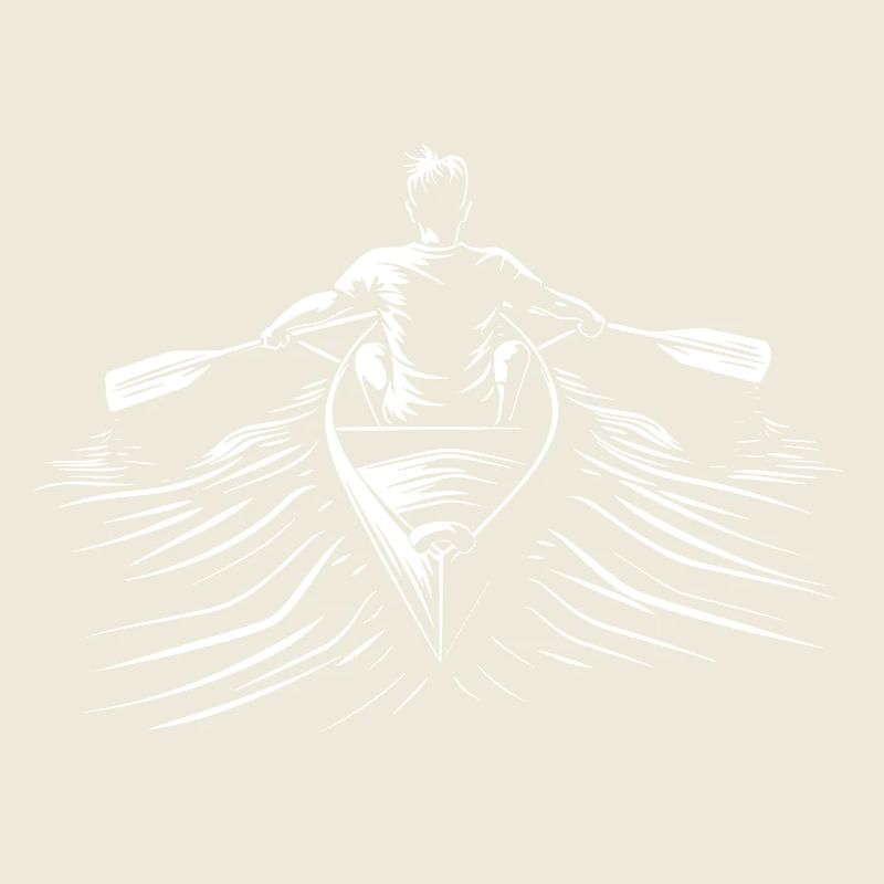 Rowing Line Art
