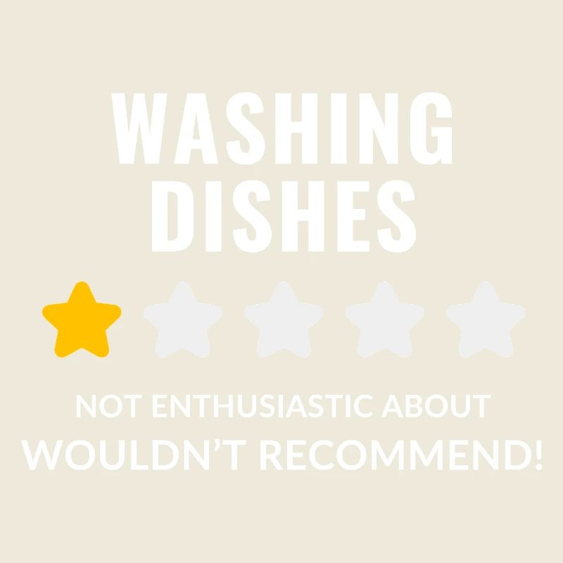 Washing Dishes Not Enthusiastic Badge