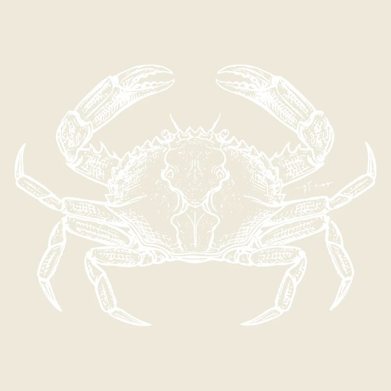Crab Line Art-Emblem
