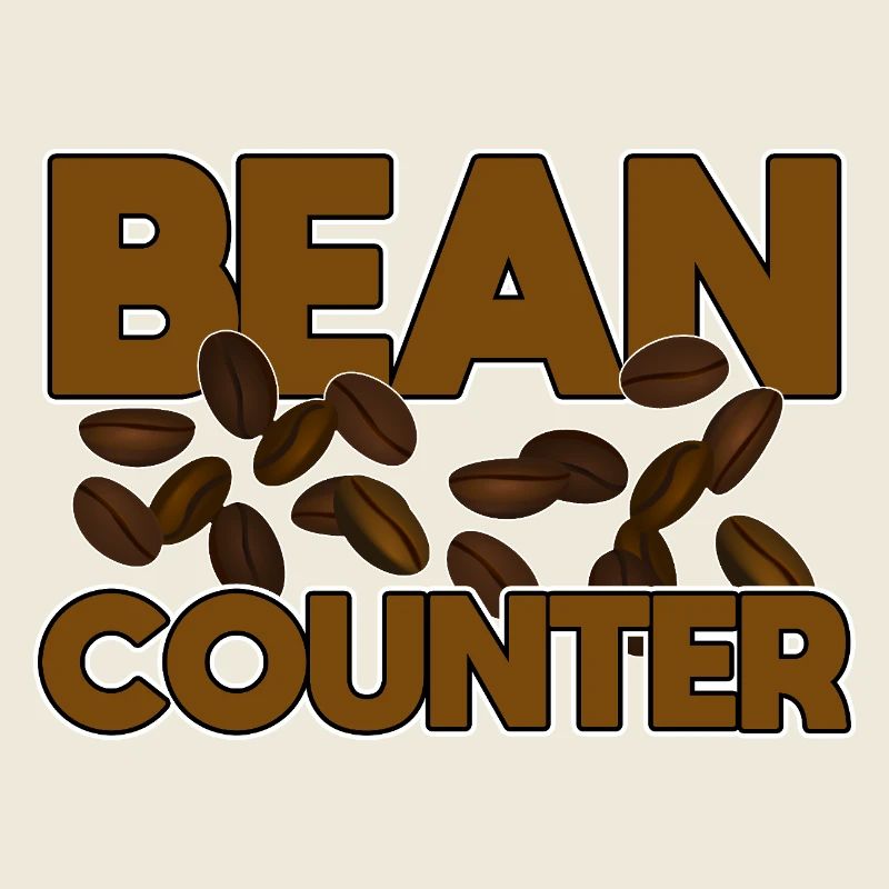Lustiger Buchhalter Bohnenzähler