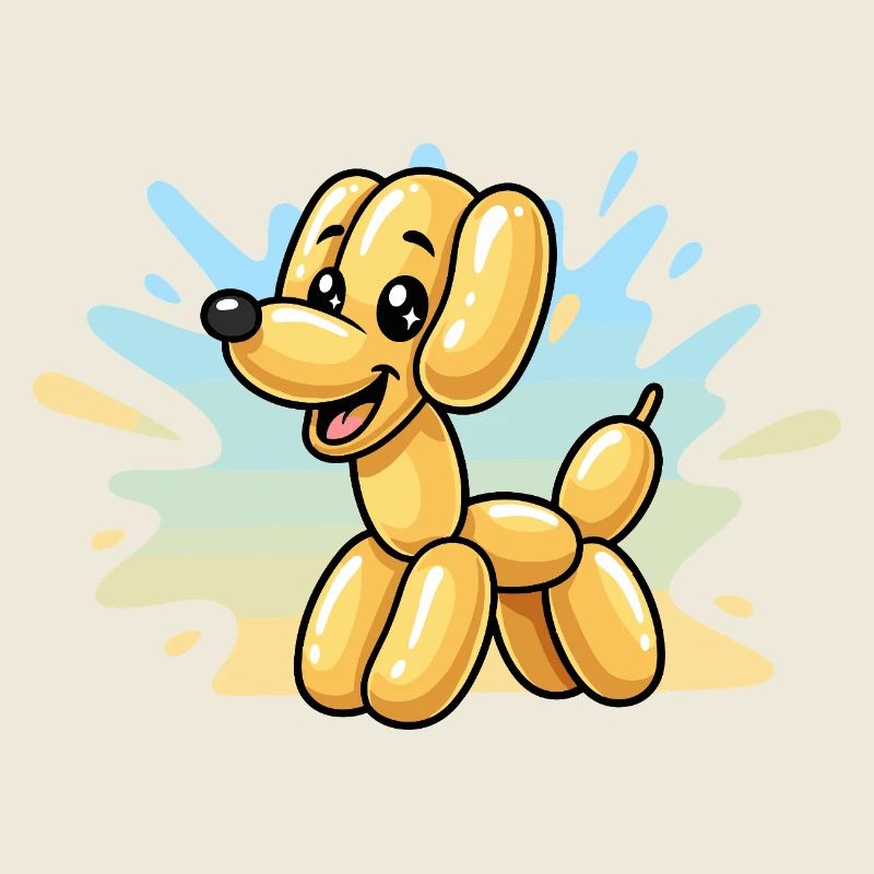 Chien ballon au soleil