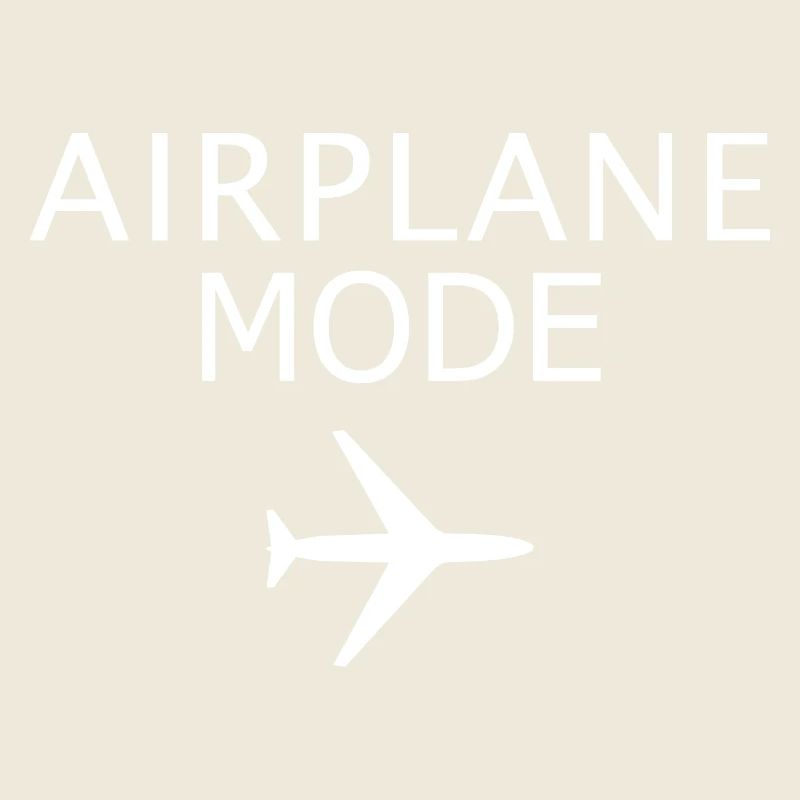 Airplane Mode Activated Flight Mode Aviation Art