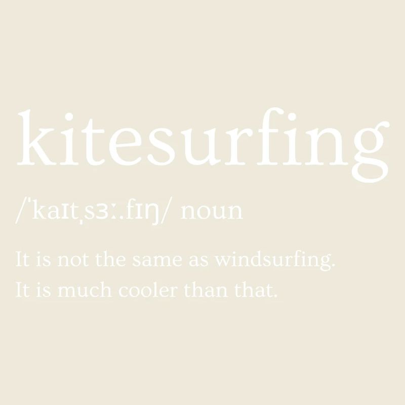 Lustiges Kitesurfing Definition Design