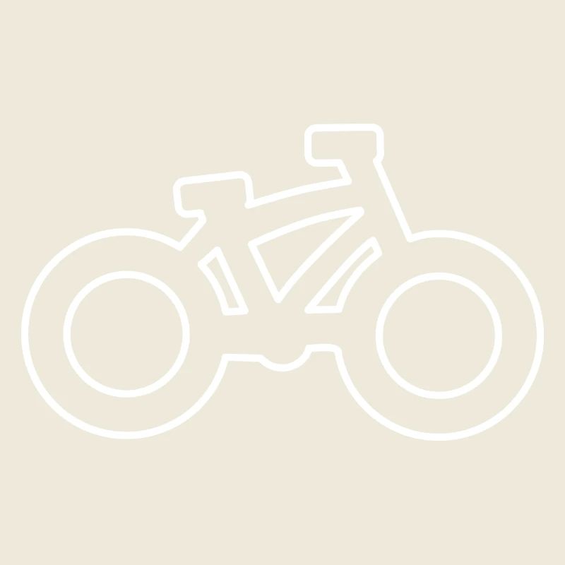 Bicycle - white contour