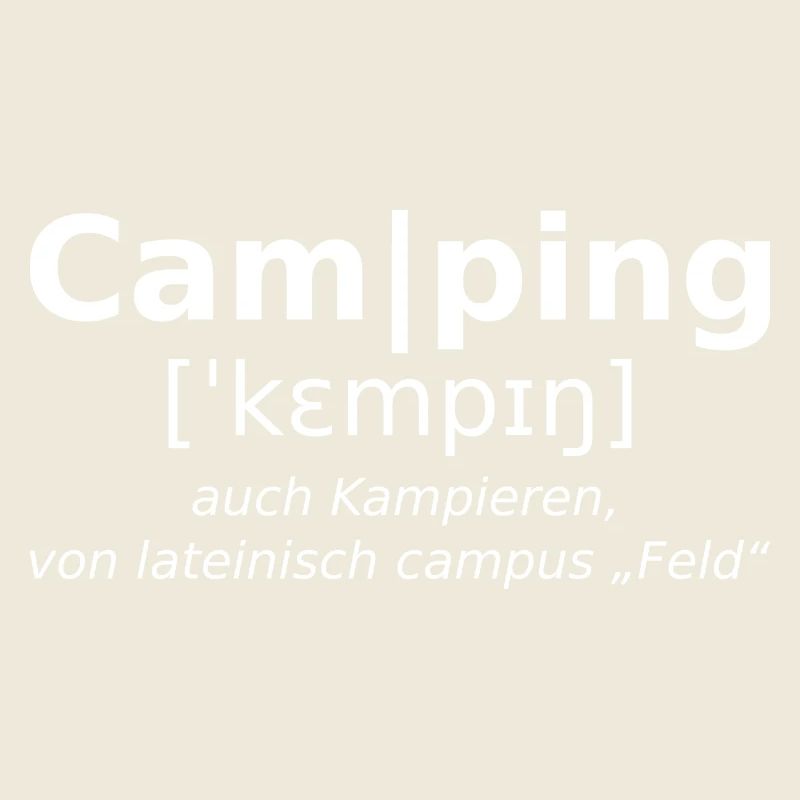 Definition Camping - Eintrag Wörterbuch (weiß)