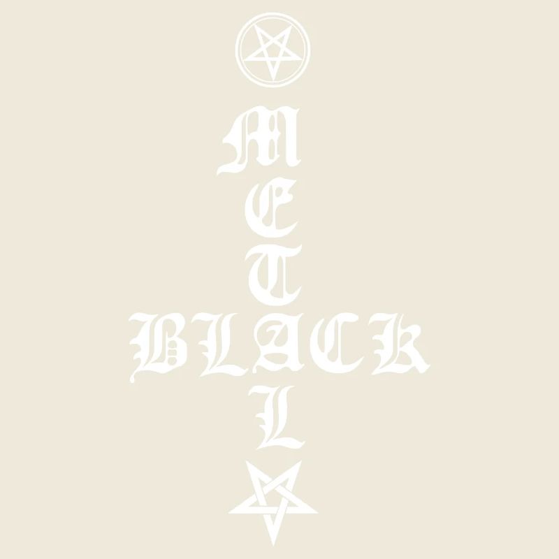 Black Metal - reversed cross with pentagram