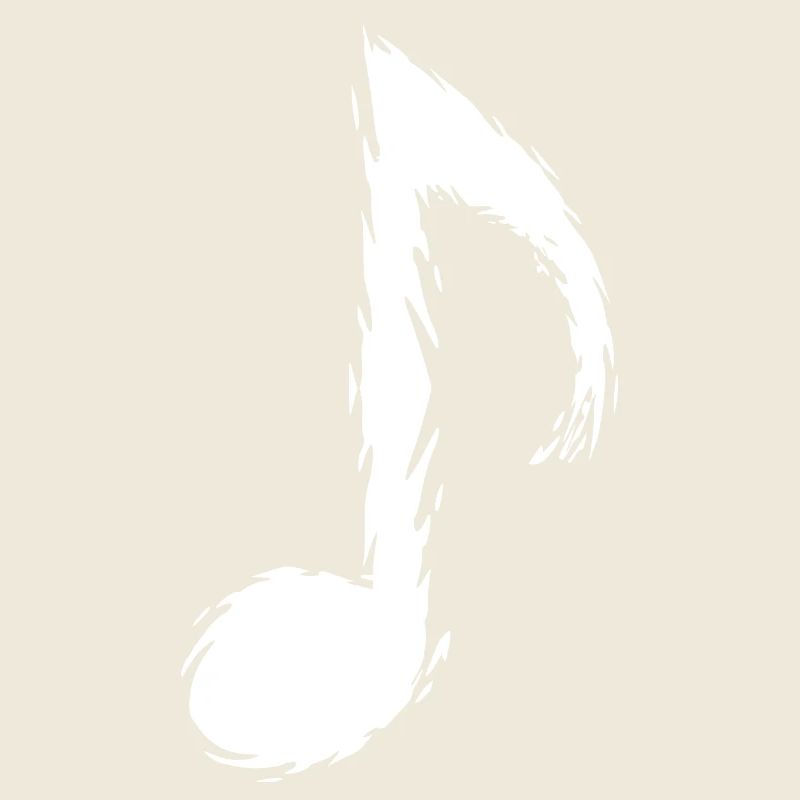 Note de musique pinceau design moderne vectoriel blanc