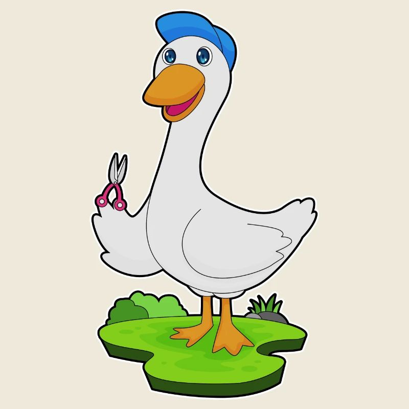 Ciseaux de coiffeur de canard