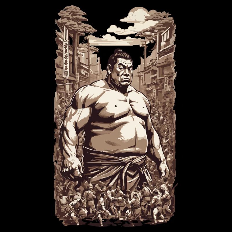 Sumo Rikishi Pride Strength Martial Arts Design