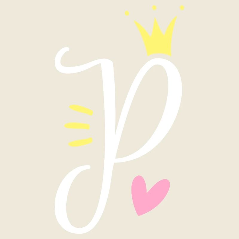 Lettre P Lettre initiale Couronne