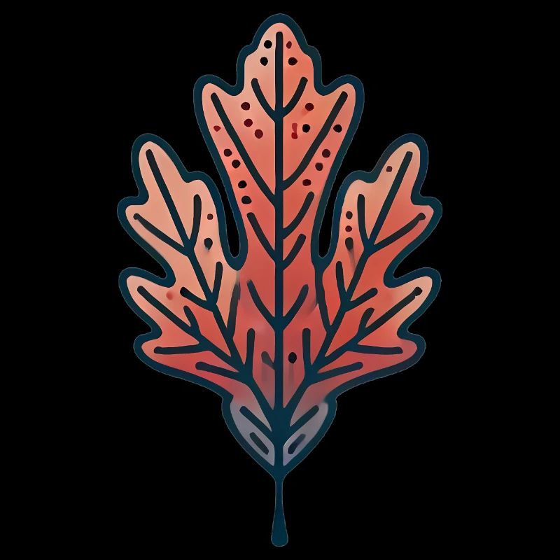 Rustikale Herbstblatt-Illustration
