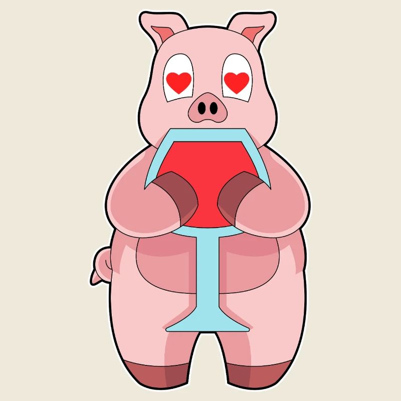 Schwein Rotwein