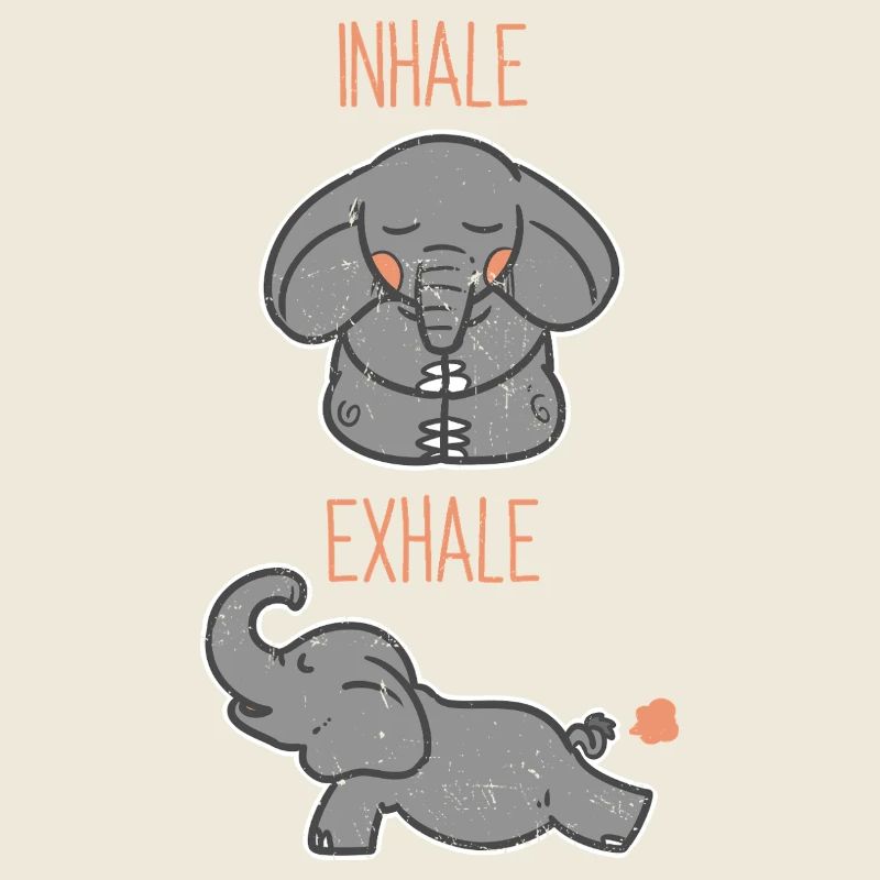 Yoga Elephant - Inspirer, expirer