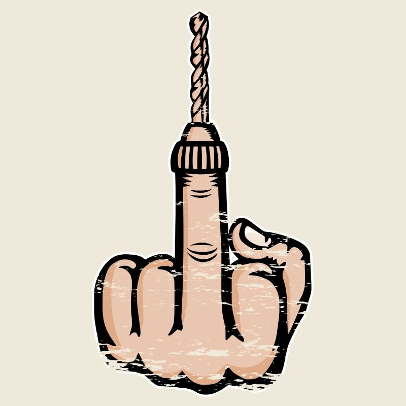 Middle Finger Stinky Finger Drill Design