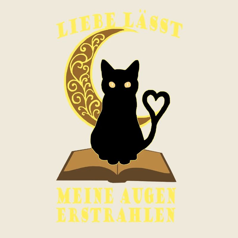 Romantic Moon Book Cat