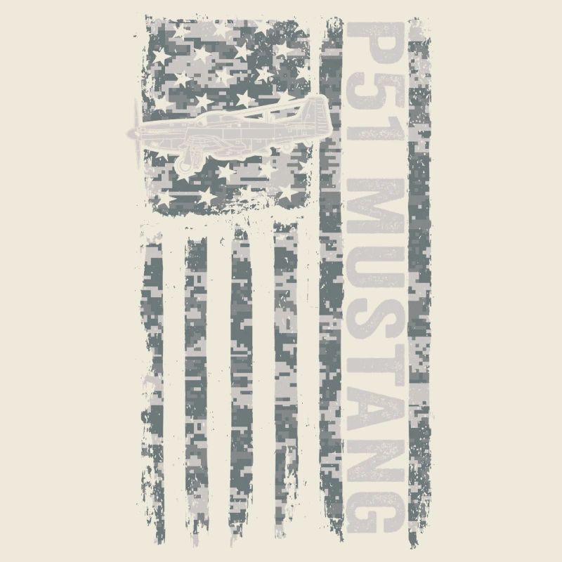 Camouflage militaire P-51 Drapeau américain de la Seconde Guerre mondiale