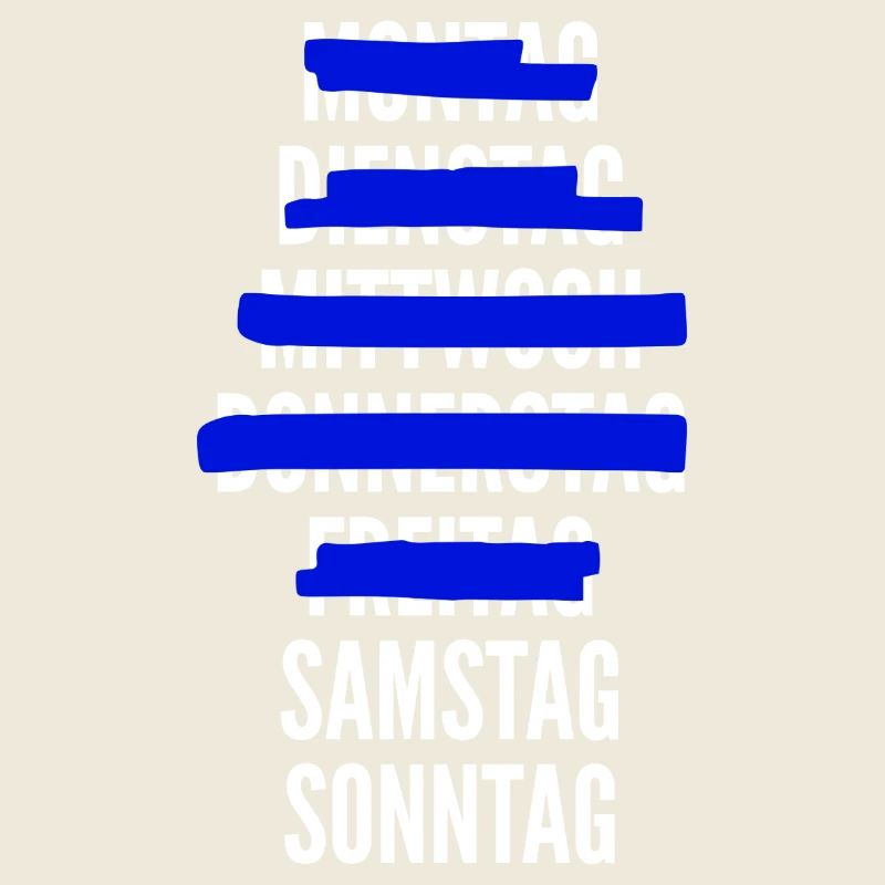 Weekdays Blue Block Print
