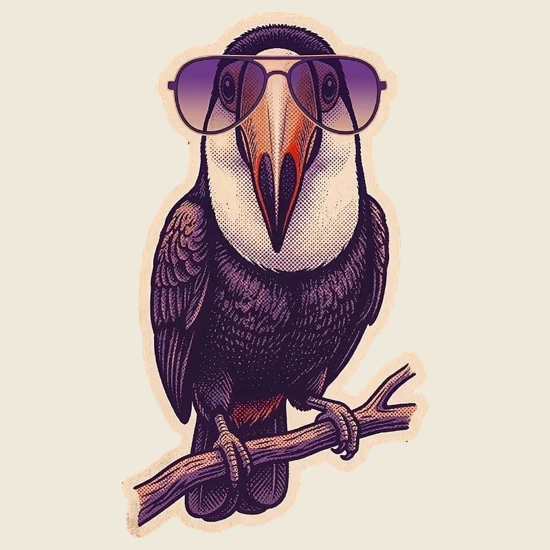 Crazy Toucan with Sunglasses