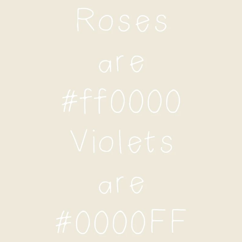 Hex color code joke for developers, coders and web...