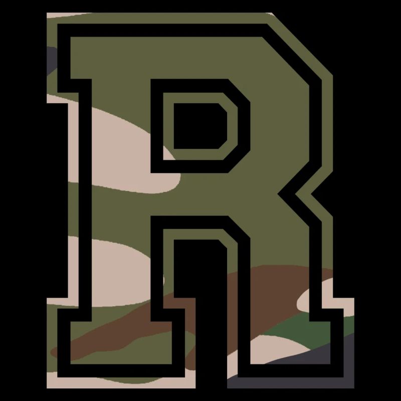 R, Monogram, Camouflage Vert-Brun