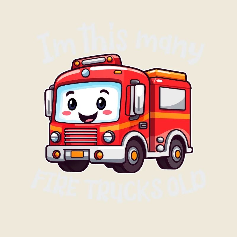 Süsses Feuerwehrauto - Im this many Firetrucks old
