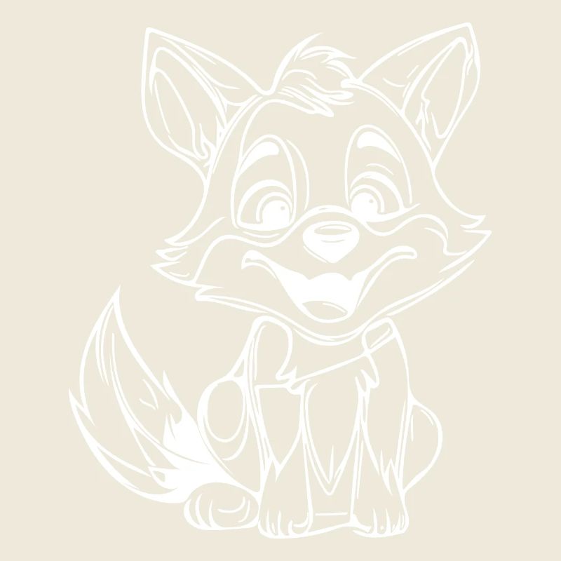 Little cute smiling fox