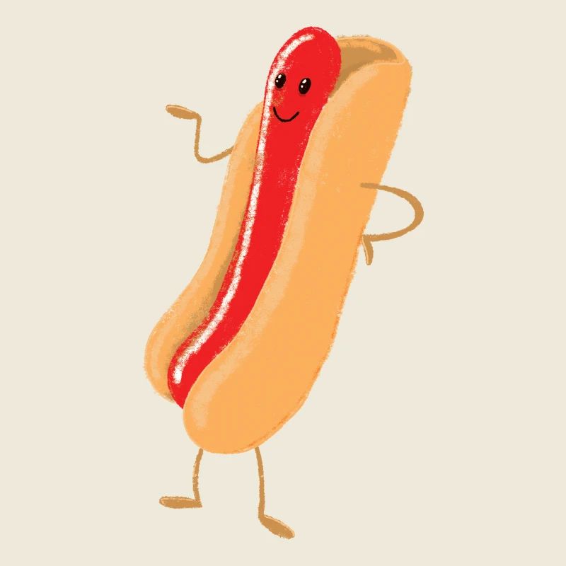 cute human hot dog