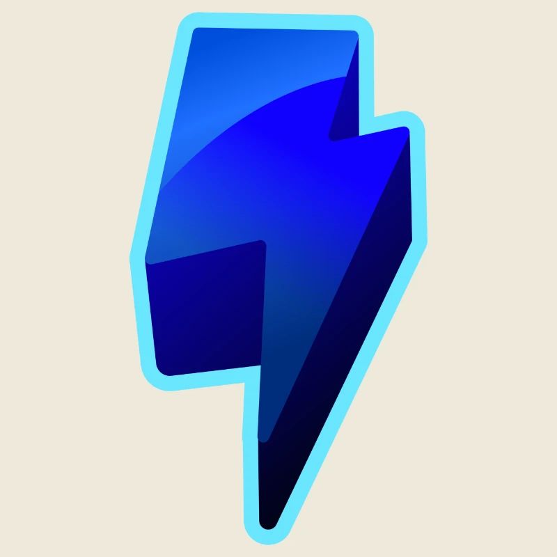 NeonBlitz Lightning Grafik Blau