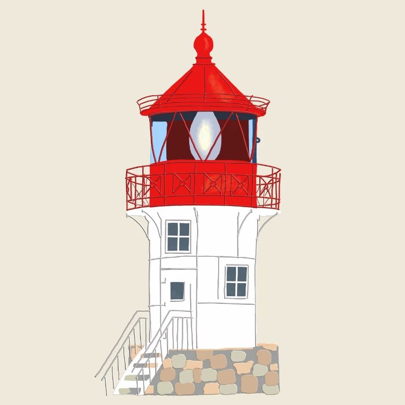 Insel Hiddensee, Leuchtturm Gellen, ohne Text